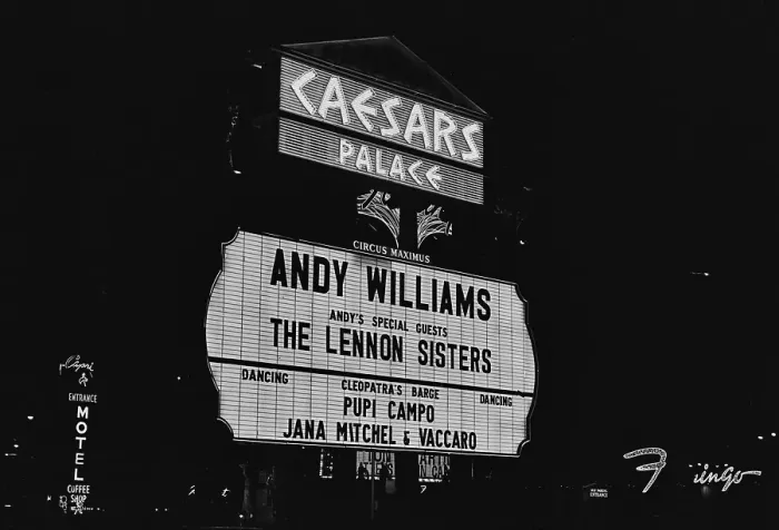 Framed Print : Andy Williams and the Lennon Sisters at Caesars Palace