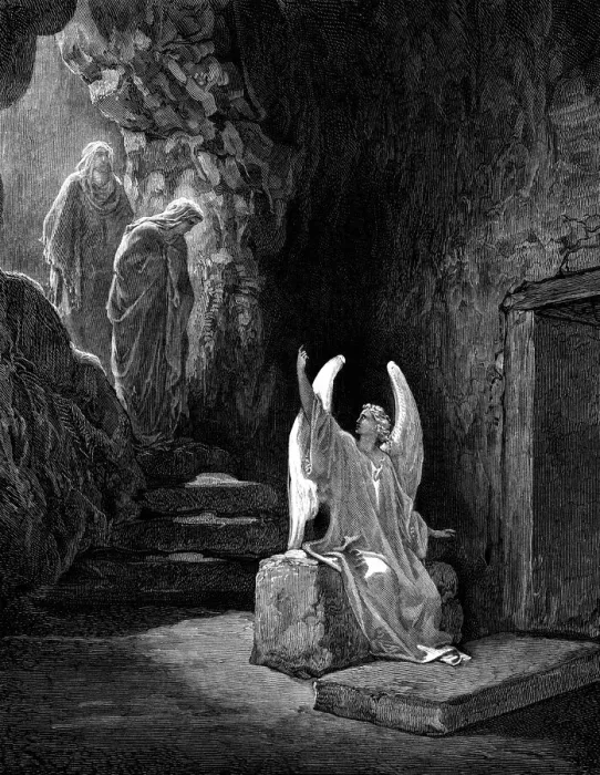 Framed Print : The angel announces that Jesus has risen Framed Print : The angel announces that Jesus has risen