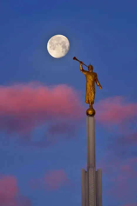 Framed Print : Angel Moroni Blowing a Bubble Framed Print : Angel Moroni Blowing a Bubble