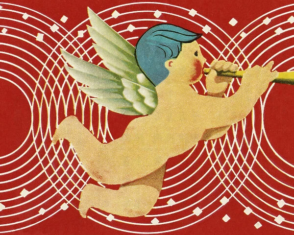 Angel Playing a Horn