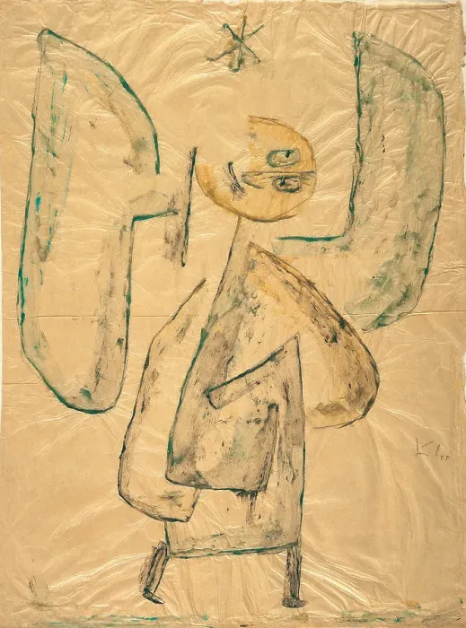 Framed Print : Angel of the star (Engel vom Stern), 1939. Artist: Klee, Paul (1879-1940)