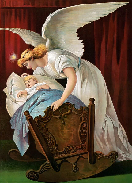 Angel Whispering to a Sleeping Child