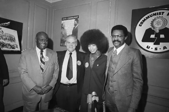 Framed Print : Angela Davis with Communist Candidates Framed Print : Angela Davis with Communist Candidates