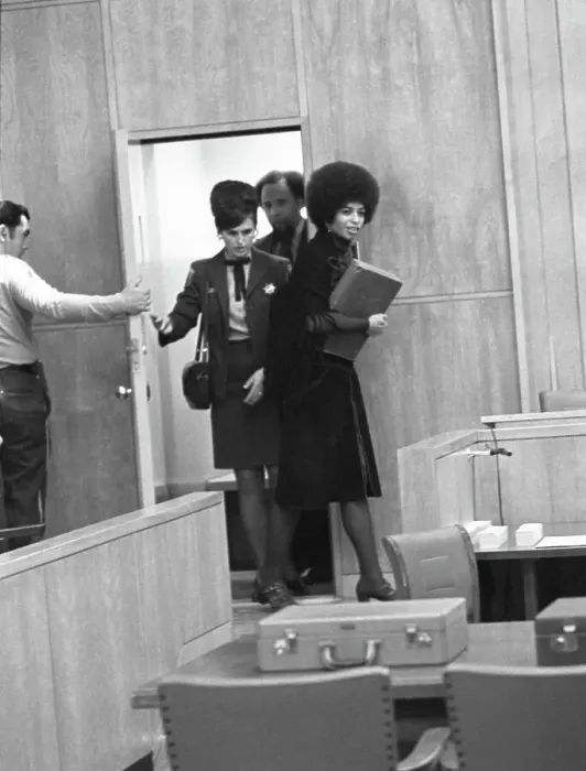 Framed Print : Angela Davis in Court Framed Print : Angela Davis in Court