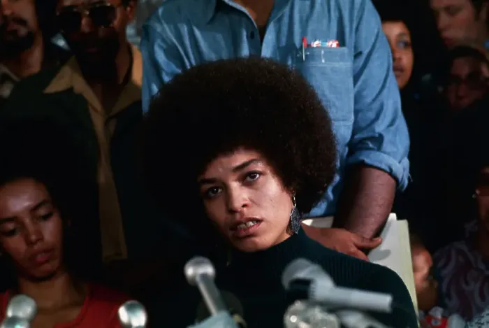 Framed Print : Angela Davis at First News Conference Framed Print : Angela Davis at First News Conference
