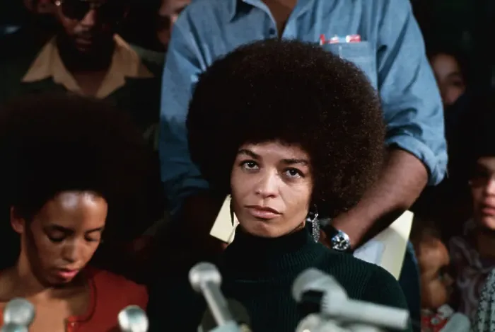 Framed Print : Angela Davis at First News Conference Framed Print : Angela Davis at First News Conference