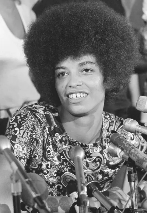Framed Print : Angela Davis at Press Conference Framed Print : Angela Davis at Press Conference