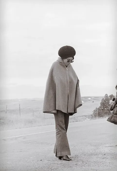 Framed Print : Angela Davis Standing Alone Framed Print : Angela Davis Standing Alone