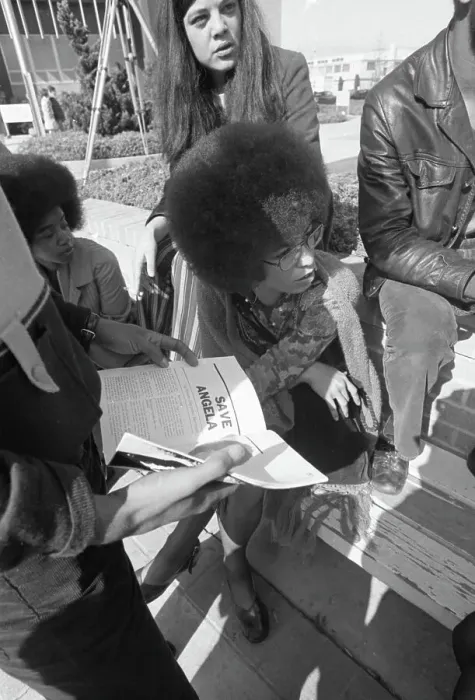 Framed Print : Angela Davis Trial Framed Print : Angela Davis Trial