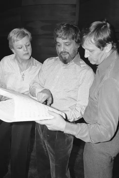 Framed Print : Angela Landsbury Going over Musical Score with Others Framed Print : Angela Landsbury Going over Musical Score with Others