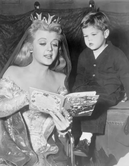 Framed Print : Angela Lansbury Reading Her Son a Book Framed Print : Angela Lansbury Reading Her Son a Book