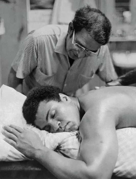Framed Print : Angelo Dundee Massaging Muhammad Ali Framed Print : Angelo Dundee Massaging Muhammad Ali