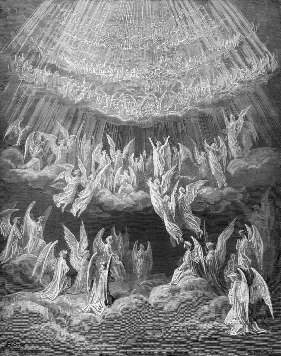 Framed Print : Angels in the Sky from Dante's Paradisio Framed Print : Angels in the Sky from Dante's Paradisio