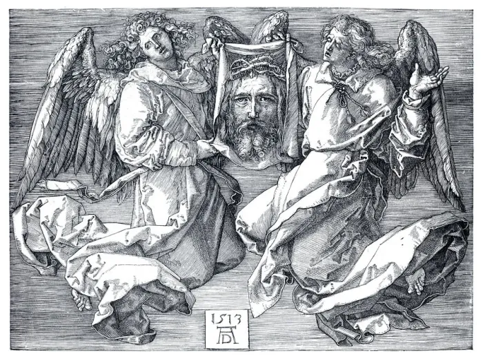 Framed Print : Angels with the Sudarium of Saint Veronica Framed Print : Angels with the Sudarium of Saint Veronica