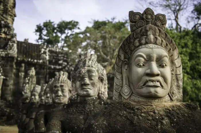 Framed Print : Angkor archaeological site in Siem Reap