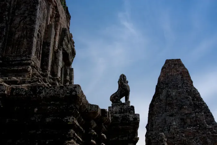Framed Print : Angkor Wat Lion Statues Framed Print : Angkor Wat Lion Statues