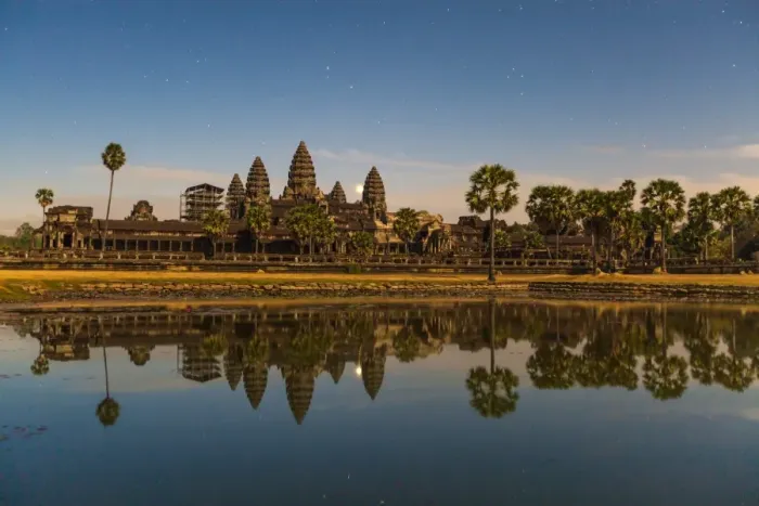 Framed Print : Angkor Wat under Moonlight
