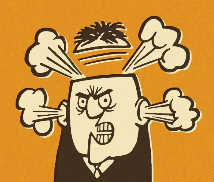 Framed Print : Angry Man Blowing His Top Framed Print : Angry Man Blowing His Top