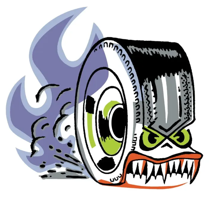 Framed Print : Angry Tire Framed Print : Angry Tire