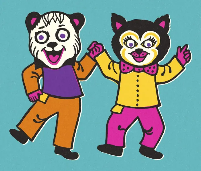 Framed Print : Two Animal Characters