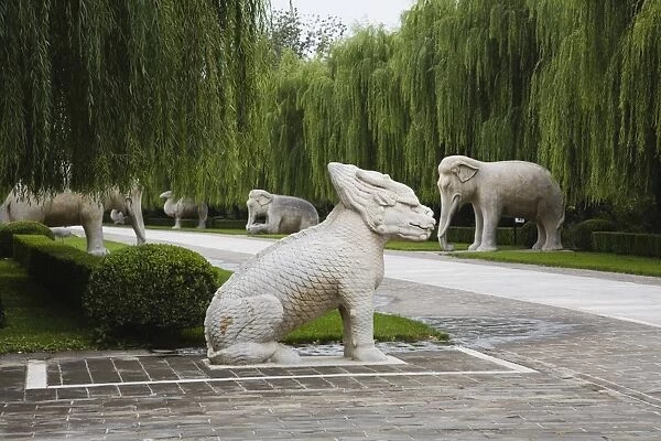 Animal statues at Ming Dynasty Tombs. Available as Framed Prints, Photos,  Wall Art and other products #12009920