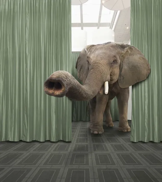 Framed Print : animals, avoidance, avoiding, business, color image, computer graphic, concept, convention