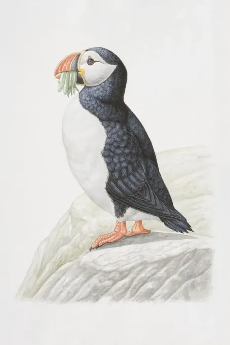 Framed Print : Animals, Birds, Charadriiformes, Auks, Alcidae, Atlantic Puffin, Fratercula arctica
