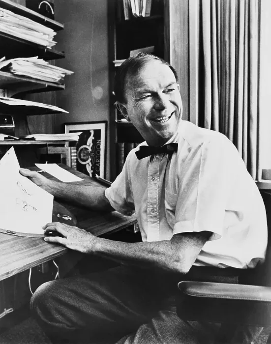 Framed Print : Animator Chuck Jones at Drawing Table Framed Print : Animator Chuck Jones at Drawing Table