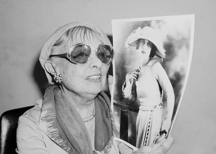 Framed Print : Anita Loos Holding Portrait of Herself Framed Print : Anita Loos Holding Portrait of Herself