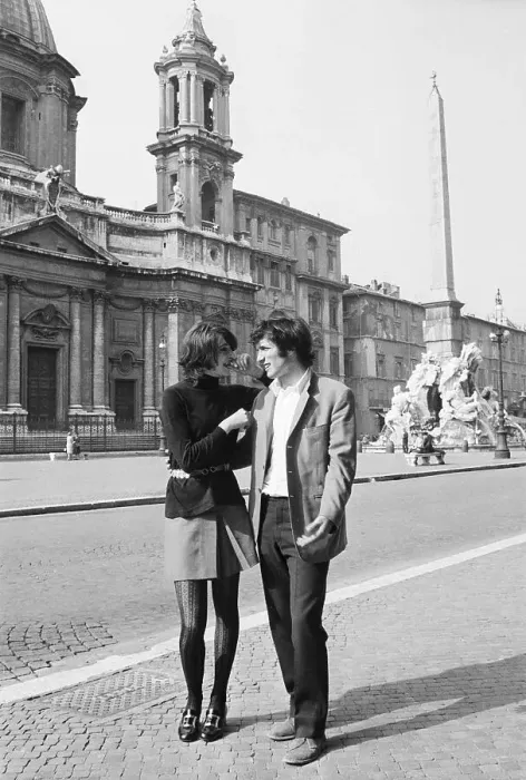 Framed Print : Anjelica Huston And Assaf Dayan, Young Framed Print : Anjelica Huston And Assaf Dayan, Young