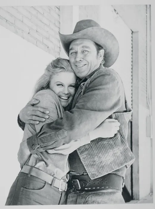 Framed Print : Ann-Margret and Ben Johnson Embracing Framed Print : Ann-Margret and Ben Johnson Embracing