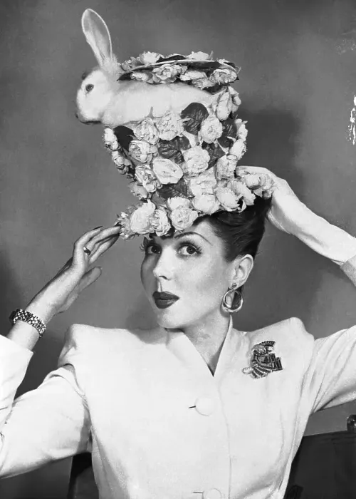 Framed Print : Ann Miller with Rabbit in Hinged Top Hat Framed Print : Ann Miller with Rabbit in Hinged Top Hat