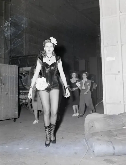 Framed Print : Ann Miller Walking Onto Movie Set Framed Print : Ann Miller Walking Onto Movie Set
