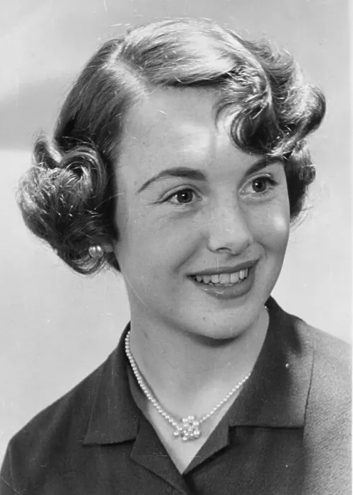 Framed Print : Ann South. 1948: English film actress and model Ann South with her hair Framed Print : Ann South. 1948: English film actress and model Ann South with her hair