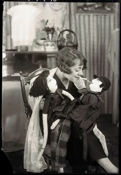 Framed Print : Anna Held with Dolls in a Novelty Shop Framed Print : Anna Held with Dolls in a Novelty Shop