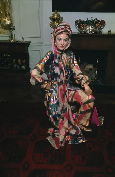 Framed Print : Anna Moffo Posing in Printed Outfit Framed Print : Anna Moffo Posing in Printed Outfit