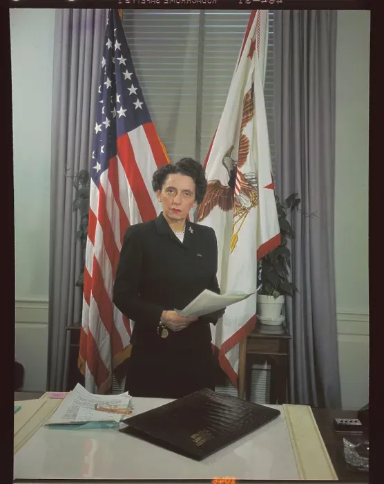 Framed Print : Anna Rosenberg Posing in Office Framed Print : Anna Rosenberg Posing in Office