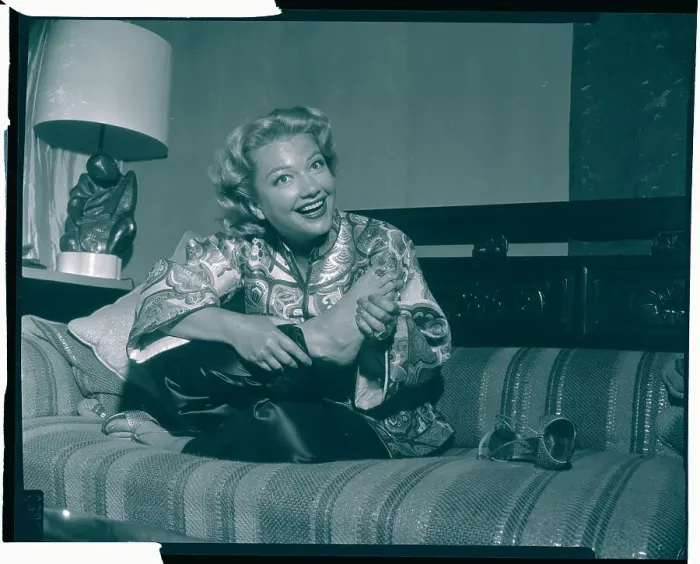 Framed Print : Anne Baxter Showing Off Her Toe Ring Framed Print : Anne Baxter Showing Off Her Toe Ring