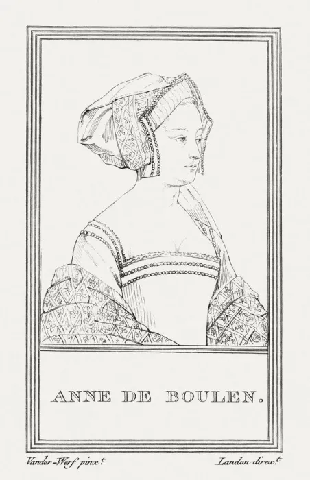 Framed Print : Anne Boleyn (c. 1501-1536), Queen of England, copper engraving, published 1805