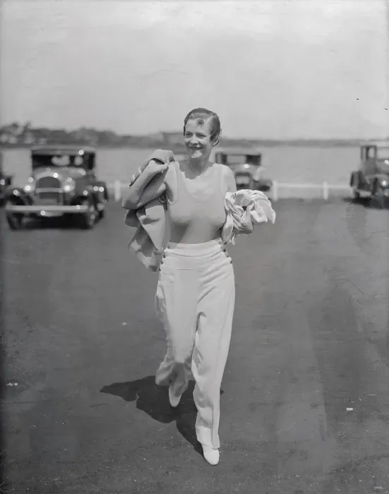 Framed Print : Anne Lindbergh Returning from Trip Abroad Framed Print : Anne Lindbergh Returning from Trip Abroad
