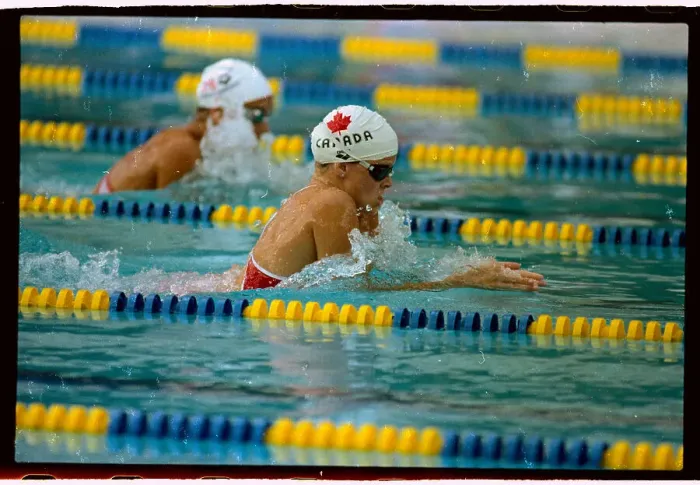 Framed Print : Anne Whitby Swimming in Pool Framed Print : Anne Whitby Swimming in Pool