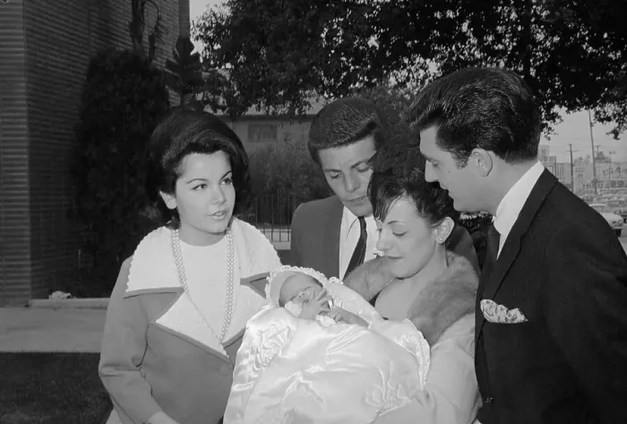 Framed Print : Annette Funicello and Husband with Daughter Framed Print : Annette Funicello and Husband with Daughter
