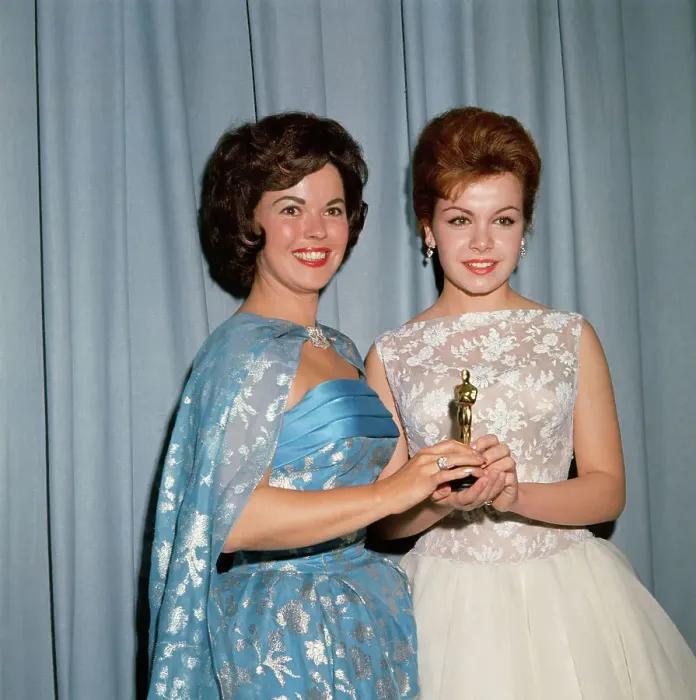 Framed Print : Annette Funicello and Shirley Temple at Academy Awards Framed Print : Annette Funicello and Shirley Temple at Academy Awards