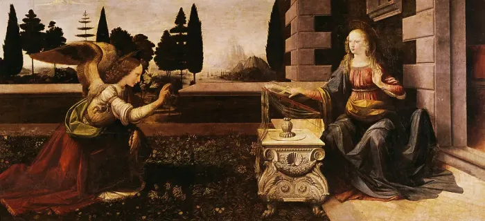 Framed Print : Annunciation by Leonardo da Vinci