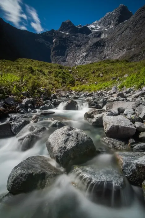 Framed Print : anonymous water fall at Fiordland national park