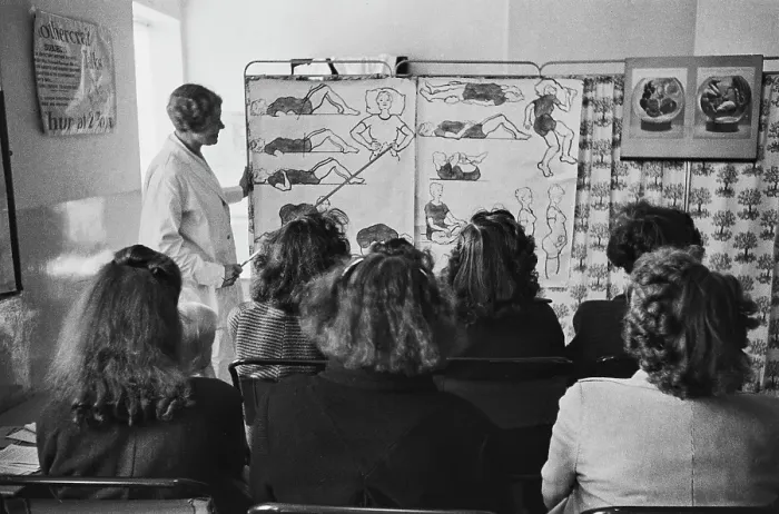 Framed Print : An Antenatal Class, 1954 Framed Print : An Antenatal Class, 1954