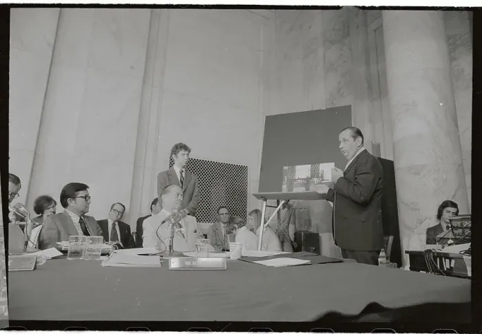 Framed Print : Anthony Ulasewicz Addressing Watergate Committee Framed Print : Anthony Ulasewicz Addressing Watergate Committee