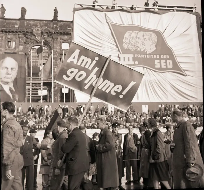 Framed Print : Anti-American Communist Rally Framed Print : Anti-American Communist Rally
