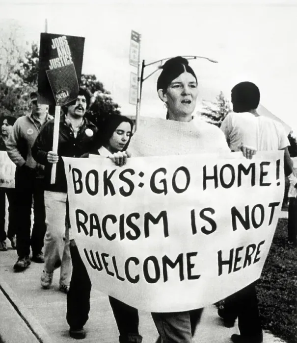 Framed Print : Anti-Apartheid Demonstration Framed Print : Anti-Apartheid Demonstration
