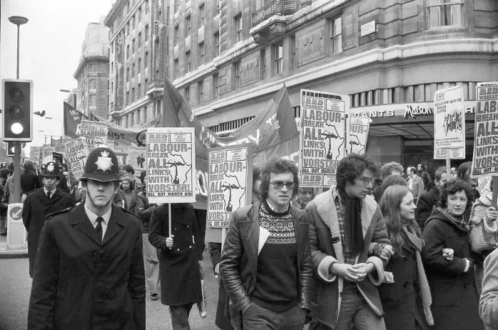 Framed Print : Anti-Apartheid Demonstration Framed Print : Anti-Apartheid Demonstration